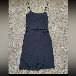 Madewell Black Silk Dress Layered Women's Size 2 Sleeveless Tiered